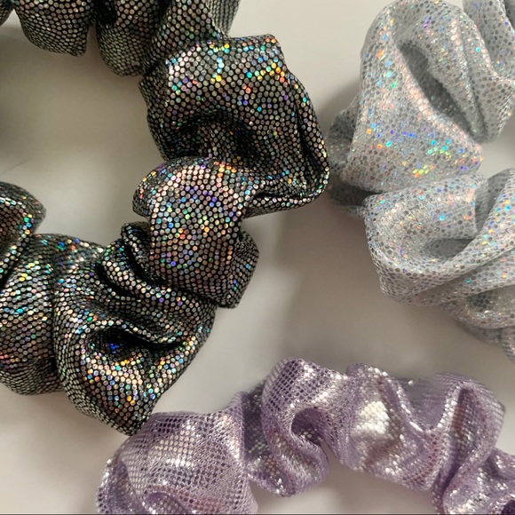 Metallic Scrunchie Set of 3 - Picture 2 of 3
